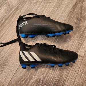 Adidas Predator Soccer Cleats Edge 4 Blue Red Football Shoes Kids Size 10.5k